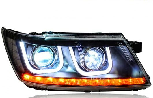 ヘッドライト 適用: ダッジ/DODGE ジャーニー 2009-2015 LED ヘッドランプ デイタイムランニングライト DRL バイキセノン HID 4300K～8000K 35W・55W AL-HH-0035 Car parts