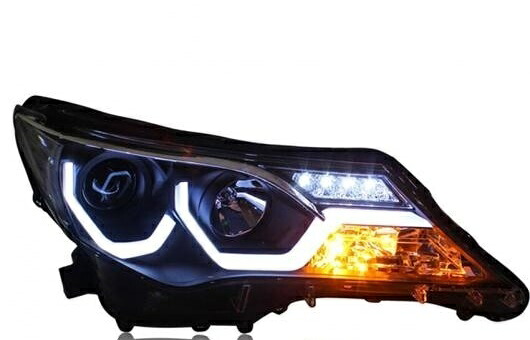 ヘッドライト 適用: トヨタ RAV4 LED 2013-2015 ヘッドランプ デイタイムランニングライト DRL バイキセノン HID 4300K～8000K 35W・55W AL-HH-0168 Car parts