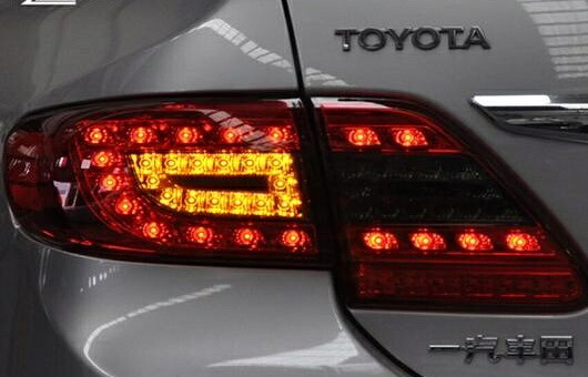 テール ライト 適用: トヨタ カローラ LED テールライト 11-13 ランプ リア DRL + ブレーキ パーク シグナル レッド AL-HH-0285 Car parts