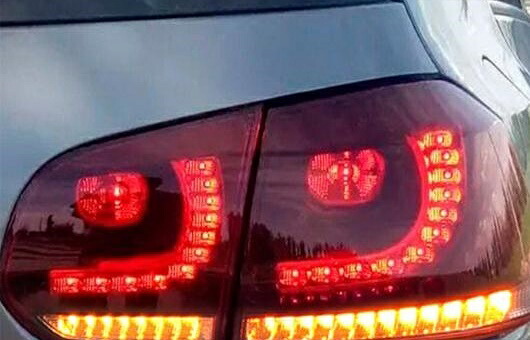 テール ライト 適用: VW フォルクスワーゲン/VOLKSWAGEN ゴルフ 6 LED テールライト 2009-2012 MK6 ランプ リア DRL + ブレーキ パーク シグナル レッド AL-HH-0286 Car parts