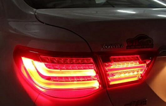 テール ランプ 適用: トヨタ マーク ライト 2013-2015 レイツ/マークX LED リア DRL + ブレーキ パーク シグナル ストップ レッド AL-HH-0297 Car parts