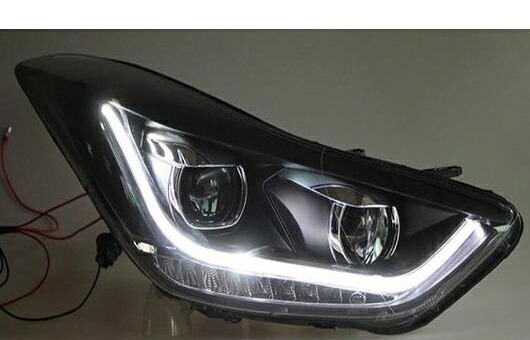 適用: ヒュンダイ/現代/HYUNDAI エラントラ ヘッドライト 2012-2015 LED DRL BI キセノン レンズ ハイ ロー ビーム パーキング HID 4300K～8000K 35W・55W AL-HH-0349 Car parts｜オートパーツエージェンシー2号店