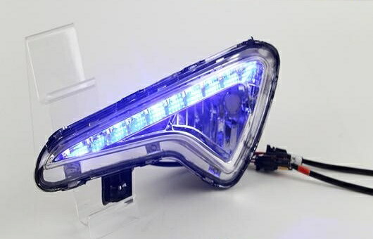 適用: ヒュンダイ/現代/HYUNDAI ヴェルナ LED DRL 2014 フォグ ランプ デイタイムランニングライト 高光度 ガイド ブルー ライト AL-HH-0486 Car parts