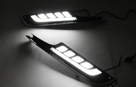 適用: VW フォルクスワーゲン/VOLKSWAGEN ゴルフ MK7 2014 LED DRL 7 フォグ ランプ デイタイムランニングライト 高光度 ガイド AL-HH-0577 Car parts