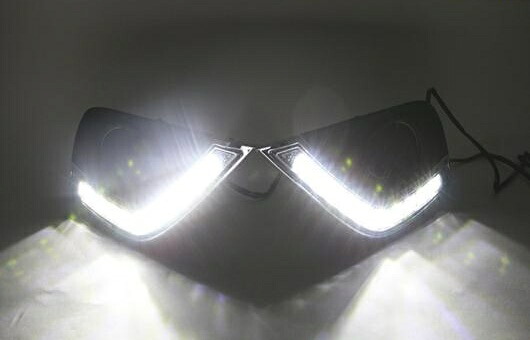 適用: 日産 サニー LED DRL R フォグ ランプ デイタイムランニングライト 高光度 ガイド AL-HH-0669 Car parts