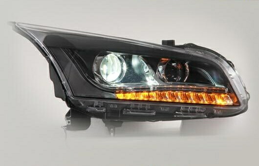 適用: シボレー/CHEVROLET クルーズ ヘッドライト 2015 LED GIT ヘッドランプ エンジェル アイ DRL H7 HID R20 バイキセノン レンズ 4300K～8000K 35W・55W AL-HH-1190 Car parts
