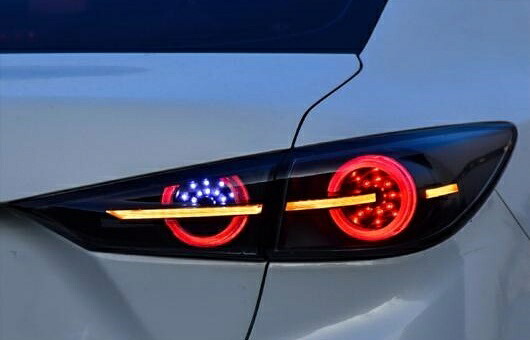 2014-2018 適用: マツダ 3 アクセラ LED テールライト タホ サバーバン リア ライト トランク ランプ パーキング ブラック AL-HH-1301 Car parts