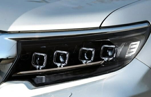 適用: トヨタ プラド LED ヘッドライト 2018 フル ヘッドランプ DRL ロー ハイ ビーム オール 4 レンズ 6000K コールド ホワイト 35W AL-HH-1375 Car parts