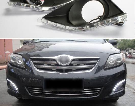 適用: トヨタ カローラ 2010 2009 2008 2007 防水 ABS 12V DRL LED デイタイムランニングライト フォグランプ ホール AL-HH-1390 Car parts|オートパーツエージェンシー2号店