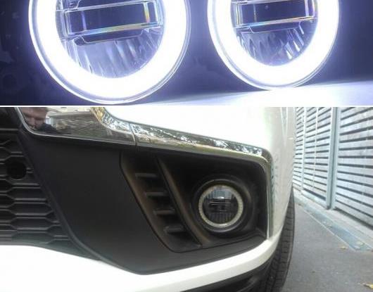 3in1 ファンクション オート LED エンジェルアイ デイタイムランニングライト プロジェクター フォグランプ 適用: 三菱 ASX 2011-2016 2017 2018 AL-HH-1401 Car parts