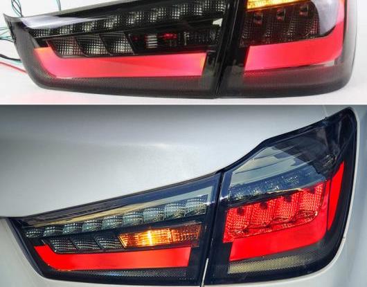 LED テールライト テールライト 適用: 三菱 ASX RVR 2011-2018 リア ランニング ライト + ブレーキ ランプ + リバース + ダイナミック ターンシグナル ブラック・レッド AL-HH-1666 Car parts