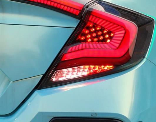 LED テールライト テールライト 適用: ホンダ シビック 2017 2018 2019 リア フォグランプ + ブレーキ ライト + リバース ランプ + ダイナミック ターンシグナル AL-HH-1690 Car parts