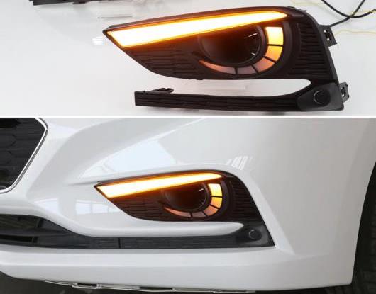 2ピース LED デイタイムランニングライト 適用: シボレー/CHEVROLET クルーズ 2016 2017 2018 ダイナミック イエロー ターンシグナル リレー 防水 12V DRL ランプ AL-HH-1697 Car parts｜オートパーツエージェンシー2号店