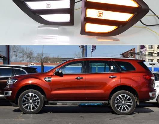 2ピース フェンダー ライト 適用: フォード/FORD エベレスト 2015-2018 2019 LED デイタイム ランニング ライト ターンシグナルランプ 12V DRL サイド バルブ AL-HH-1714 Car parts
