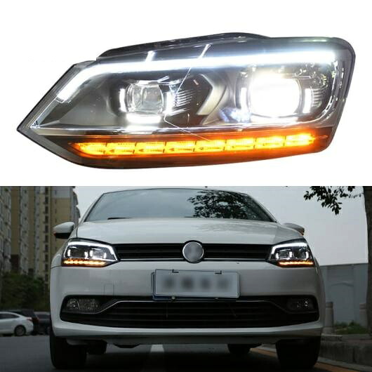 LED ヘッドライト 適用: フォルクスワーゲン/VOLKSWAGEN ポロ 2009-2018 2019 LED DRL ダイナミック ターンシグナルライト ヘッド ランプ アセンブリ AL-HH-1790 Car parts