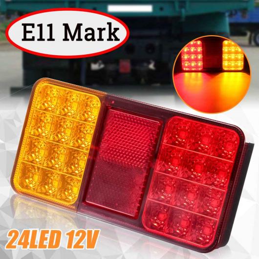 1X24 LED 12V トレーラー トラック リア ライト ブレーキ ストップ テール ターン インジケーター 防水 LED ランプ 適用: トレーラー トラック UTES ボート AL-HH-1821 Car parts