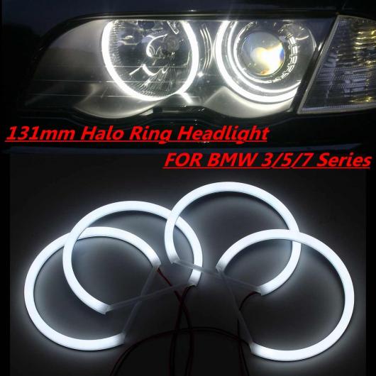 4X131mm コットン ライト エンジェルアイ ライト ホワイト LED エンジェル アイ HALO リング ターン シグナル 適用: BMW E36 E38 E39 E46 AL-HH-2110 Car parts