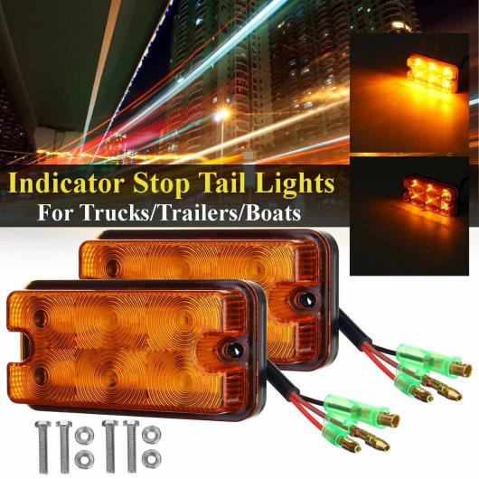 2ピース 12V-80V 6 LED ターンシグナル インジケーター ストップ テール ライト ワーニング ライト リバース ランプ 適用: トラック トレーラー ボート ヨット AL-HH-2121 Car parts｜オートパーツエージェンシー2号店
