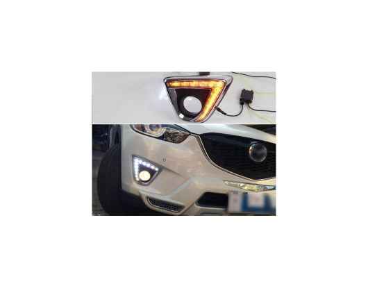 適用: マツダ CX-5 CX 5 CX5 2012 2013 2014 イエロー チューニング シグナル 機能 防水 DRL 12V LED デイタイムランニングライト AL-HH-1408 Car parts