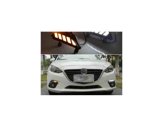 適用: マツダ 3 2014 2015 2016 ダイナミック ターンシグナル リレー 防水 DRL 12V LED デイタイムランニングライト フォグランプ 装飾 AL-HH-1500 Car parts｜オートパーツエージェンシー2号店