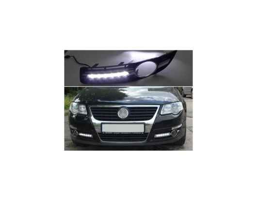 2ピース LED デイタイムランニングライト 適用: フォルクスワーゲン/VOLKSWAGEN パサート B6 2007 2008 2009 防水 ABS カバー 12V LED DRL フォグランプ 装飾 AL-HH-1572 Car parts｜オートパーツエージェンシー2号店