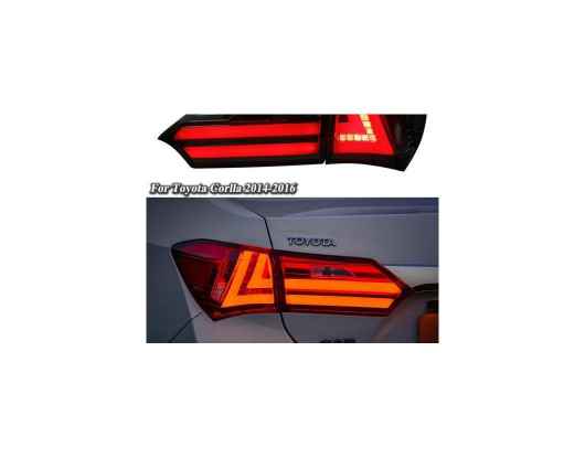 LED テールライト テールライト 適用: トヨタ カローラ 2014 2015 2016 リア フォグランプ + ブレーキ ライト + リバース ライト + ターンシグナル ライト ブラック・レッド AL-HH-1617 Car parts