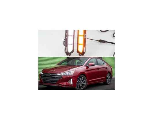 2ピース 適用: ヒュンダイ/現代/HYUNDAI エラントラ アバンテ 2019 2020 ターン イエロー シグナル リレー 12V DRL ランプ 防水 ABS LED デイタイムランニングライト AL-HH-1742 Car parts｜オートパーツエージェンシー2号店