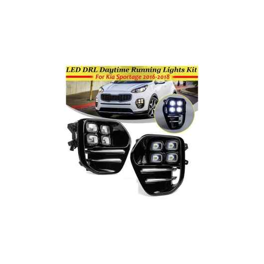 適用: 起亜 スポーテージ QL KX5 2016 2017 2018 12V LED フォグライト ランプ デイタイム ランニング ライト セット ホワイト LED DRL ライト 起亜 KX5 AL-HH-2078 Car parts 30,960円