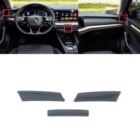 適用: シュコダ オクタヴィア MK4 RS プロ 2021 2022 ステンレス スチール ブラック ウインドウ スイッチ パネル カバー トリム ギア シフト パネル 装飾 エア コンディション カバー SR-AA-0187 Interior parts for cars