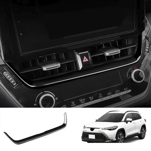 右ハンドル用 適用: トヨタ カローラ クロス 2019-2021 2022 2023 ブラック 光沢 ウインドウ スイッチ カバー インナー ドア ハンドル ボウル カバー センター AC カバー SR-AA-0229 Interior parts for cars