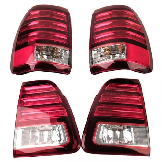 適用: トヨタ ランドクルーザー FJ100 LC100 2000 2001 2002 2003 2004 2005 レトロフィット LED リア テールライト ブレーキ ライト セット 4 TY883-BODE4 SR-AA-1861 Car light