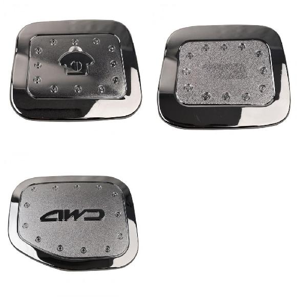 メッキ フューエル タンク カバー ステッカー 装飾 ステッカー 適用: トヨタ ランドクルーザー FJ100 LC100 DHJ10098-07 プラド FJ120 LC120 03-09 LC100～LC120 SR-AA-1928 Car parts 8,924円