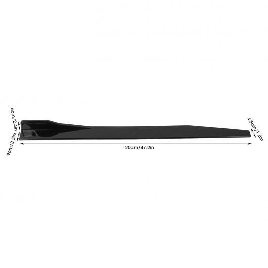 2ピース サイド スカート スプリッタ リップ ウイングレット ディフューザー ユニバーサル 120CM/47.2インチ 光沢ブラック 適用: ユニバーサル タイプA SR-BB-8618 Exterior parts for cars｜オートパーツエージェンシー2号店 12,176円