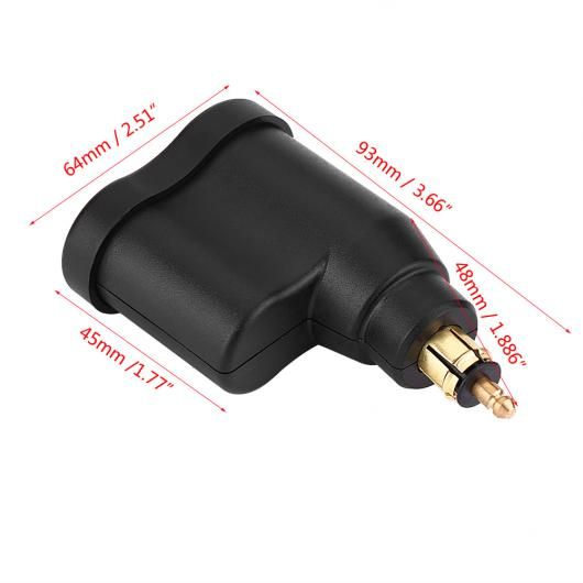 オートバイ デュアル USB チャージャー 多機能 防水 シガーソケット 12-24V パワー アダプタ 適用: モト E-バイク 5V/3.3A ブラック SR-BB-8712 Motorcycle parts