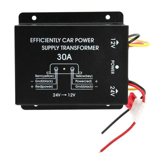 コンバータ 電圧 リデューサ 30A パワー サプライ コンバータ ステップ ダウン インバーター 24V 12V 24V 12V パワー コンバータ ブラック SR-BB-9066 Car parts｜オートパーツエージェンシー2号店