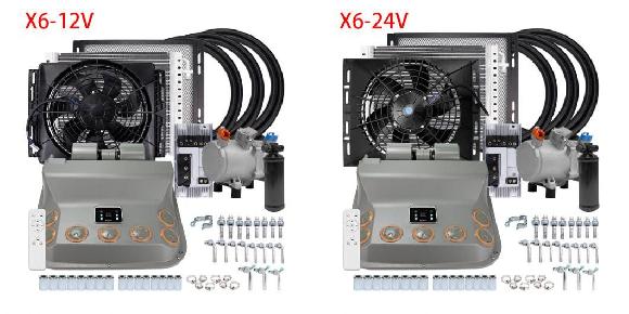 ユニバーサル バックウォール オート 電動 エアコン コンプレッサー 12V 24V 適用: バン ストリート ロッド クラシック エアコン X6-12V・X6-24V SR-CC-1169 Car parts｜オートパーツエージェンシー2号店