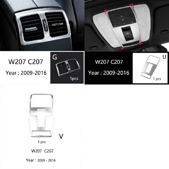 リア アームレスト エキゾースト 通気口 アウトレット 装飾 カバー トリム 適用: メルセデス ベンツ E クラス E350 E500 E550 クーペ W207 C207 A207 タイプG～タイプV SR-CC-4387 Interior parts for cars