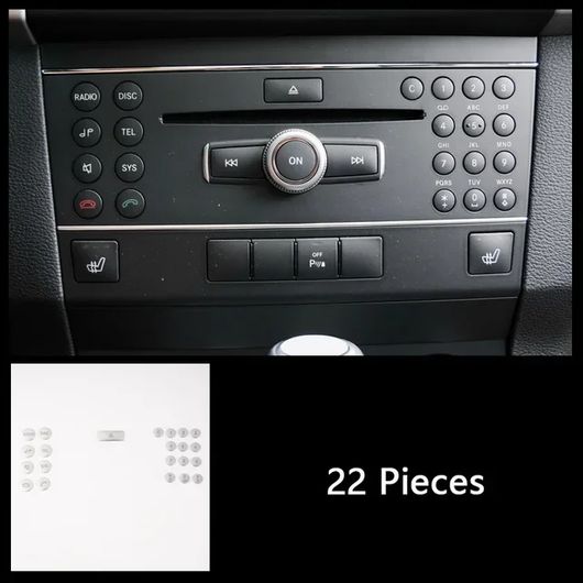 センター コンソール CD エア コンディション ボタン ステッカー トリム 適用: メルセデス ベンツ C クラス W204 GLK X204 インテリア アクセサリー CD ボタン SR-CC-4379 Interior parts for cars|オートパーツエージェンシー2号店