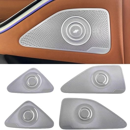 適用: メルセデス ベンツ S クラス W223 2021 2022 2023 24 ステンレス スチール オーディオ スピーカー ドア ラウドスピーカー トリム カバー ステッカー ドア パネル SR-CC-4620 Interior parts for cars