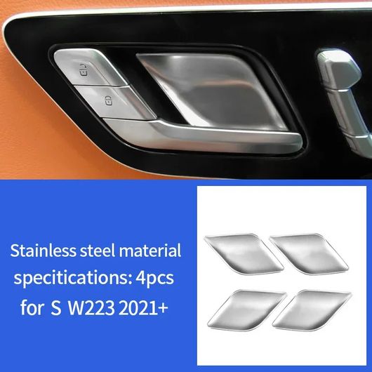 インテリア トリム 適用: メルセデス W223 Sシリーズ クラス 2021 2022 コントロール センター カバー カップ トリム S400 S450 S550 AMG 用品 アクセサリー インナー ドア ボウル SR-CC-4779 Interior parts for cars