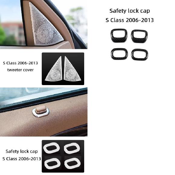 適用: メルセデス ベンツ S クラス W221 2008-2013 シート バック オーディオ スピーカー カバー トリム ラウドスピーカー ツイーター カバー～S セーフティー ロック キャップ SR-CC-4775 Interior parts for cars