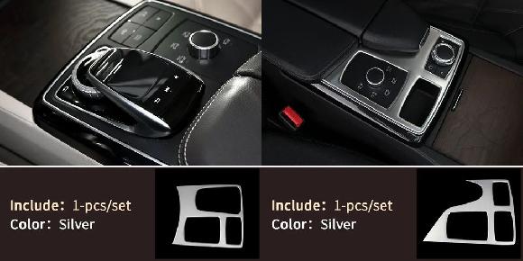 シルバー インテリア トリム 適用: メルセデス GLE W166 350 450 500E GLS X166 450 500 550 GL X166 ML W166 インテリア セントラル コンソール B・セントラル コンソール A SR-CC-4793 Interior parts for cars