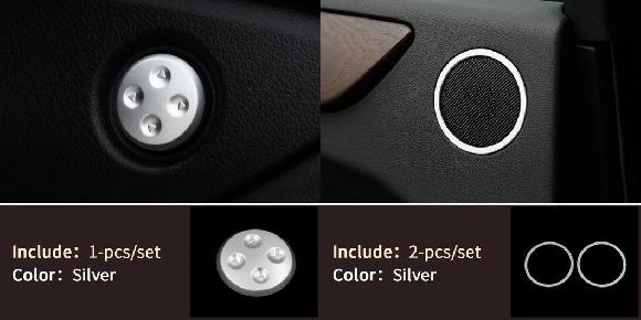 シルバー インテリア トリム 適用: メルセデス GLE W166 350 450 500E GLS X166 450 500 550 GL X166 ML W166 インテリア 装飾 ウェザーストリップ・ドア ホーン リング SR-CC-4793 Interior parts for cars