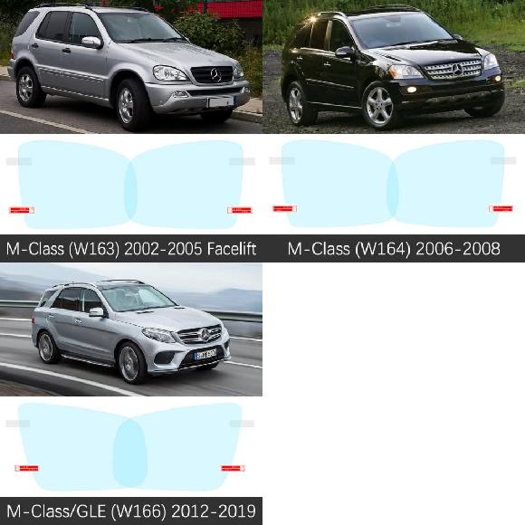 適用: メルセデス ベンツ M クラス GLE W163 W164 W166 ML 350 ML250 GLE250 GLE350 AMG フル カバー バックミラー ミラー 防曇 フィルム Mクラス W163 02-05～Mクラス GLE W166 SR-CC-5158