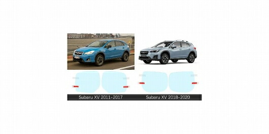 適用: スバル XV クロストレック WRX STI 2011-2020 フル カバー バックミラー ミラー 防雨 防曇 フィルム アクセサリー 2012 2014 スバル XV 2011-2017・スバル XV 2018-2020 SR-CC-5189