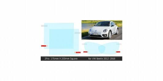 適用: フォルクスワーゲン/VOLKSWAGEN ビートル A5 2003-2018 フル カバー バックミラー ミラー 防雨 防曇 フィルム アクセサリー スクエア 175MM X 200MM・VW ビートル 12-18 SR-CC-5198