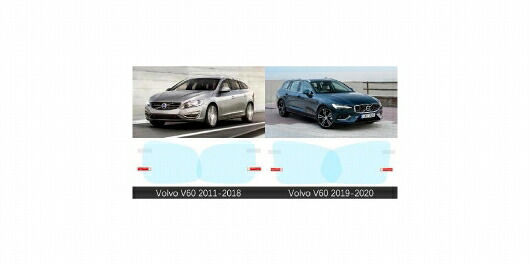 適用: ボルボ/VOLVO V60 Rデザイン 2011-2019 フル カバー バックミラー ミラー 防雨 防曇 フィルム アクセサリー 2013 2014 2015 2016 2017 2018 V60 2011-2018・V60 2019-2020 SR-CC-5202
