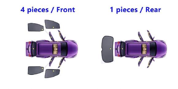 磁石 サンシェード 適用: 野馬汽車 Fシリーズ F99 2002 2003 2004 2005 2006 UV 保護 プライバシー 遮光 アクセサリー オート 4ピース フロント ウィンドウ・リア シールド SR-CC-5631 sunshade