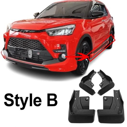 適用: トヨタ ライズ GR ダイハツ ロッキー 2021-2025 4X アンチ-スプラッシュ マッドガード スプラッシュ ガード フロント リア フェンダー ホイール カバー アクセサリー スタイル B SR-CC-5949 Exterior parts for cars