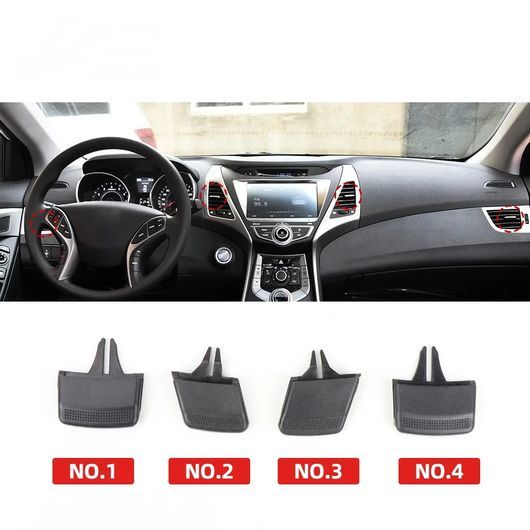 エアコン 吹き出し口 クリップ 適用: ヒュンダイ/現代/HYUNDAI エラントラ 1 セット 4ピース リペア キット エアコン 吹き出し口 アウトレット タブ パドル 2012-2016 1セット 4ピース SR-CC-7239 Interior parts for cars